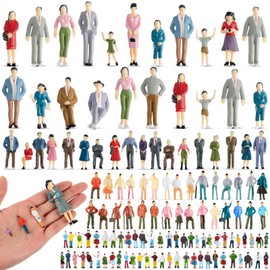 Namalu 140 Pcs Mini People Figurines 1: 25 1: 50 1: 75 1: 150 Scale Tiny People Model Architectural Plastic Figurines Sitting and Standing Miniature People Figurines Assorted for Miniature Scenes