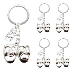 iMagitek 25 Pcs Theatre Keychain Drama Mask Keychain Theatre Gift Keyring Comedy Tragedy Mask Gifts Broadway Musical Lover Gifts