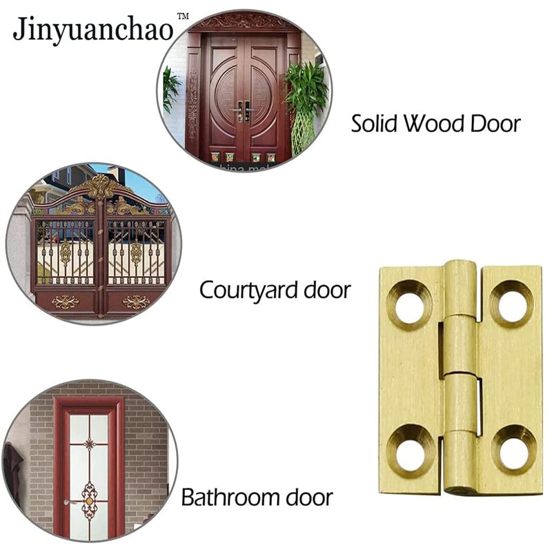 8PCS Mini Solid Brass Hinges Cabinet Drawer Butt Hinges for