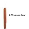 GANPUB Brown Dreadlock Crochet Needles, Bamboo Handle Micro Hook, for