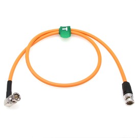 HangTon 12G 6G SDI Video Cable 4K 60P 3840 4096 x2160p for Komodo Sony FX9 FX6 C500 Mark II Atomos Ninja V Camera Monitor, BNC to Right Angle BNC 75 ohm Coaxial Canare 1M