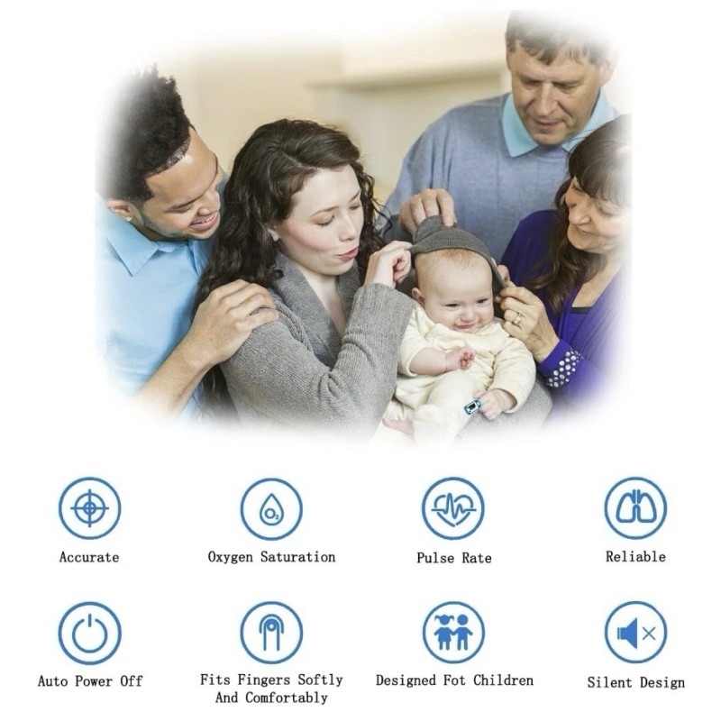 Unbranded Pulse Oximeter Finger Pediatric Neonatal SpO2 PR Monitor for