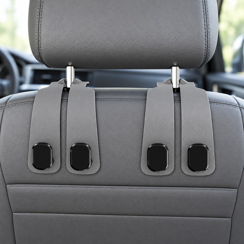 Car Headrest Hooks for Bags and Everyday Storage – Easy-Install