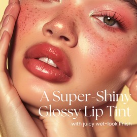 MERYTHOD Reel-Tattoo Glass Lip Stain Glossy Tinted Quick Setting (6 Colors) (06 Brett Rose)