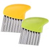 Crinkle-Cutter Stainless-Steel Blade-Wavy for Veggies-Salad-Chopper Knife 2PCS