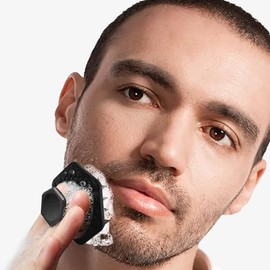 Cepillo facial hexagonal con gancho de silicona. El gancho de silicona permite guardar el cepillo después de la limpieza. Cepillo corporal(Black-1)