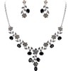 EVER FAITH Cristal Austriaco Bola de Boda Flor Hoja Collar