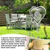 Heart Reflective Wind Spinner Set, Double-Sided Holographic Bird Reflector Discs