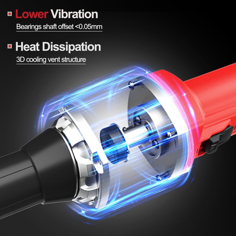 6" Extra Long Extension Electric Die Grinder, 1/4" Variable Speed