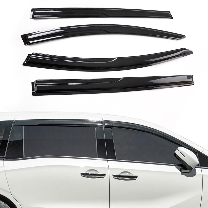 Kyannkara Rain Guards Side Window Visor Vent Outside Mount, 4PCS