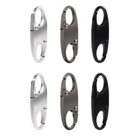 Rixotix Anti-Theft Zipper Clips, 6-Pack S-Shaped Carabiner Locks with Mini Snap Hooks for Backpacks, Camping, Fishing, Travel, and Outdoor Sports(Black & Silver & Gray)