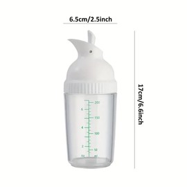 Salad Dressing Shaker Container, Pour Spout, LeakprooF, Dishwasher Safe, Homemade Oil and Vinegar Salad Dressing Bottle Mixer Dispenser (White)