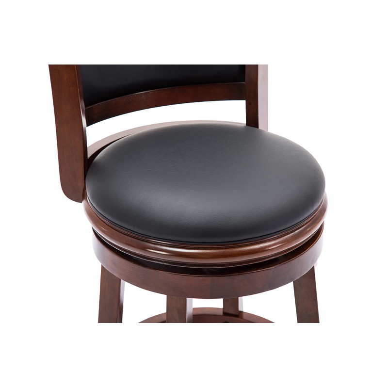 Boraam Augusta Bar Height Swivel Stool, 29-Inch, Cherry