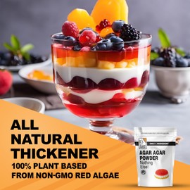 It's Just - Agar Agar Powder 6oz, Vegan Gelatin Substitute, 100% Plant Based Thickener, Unflavored, Non-GMO