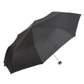 Atein 4063 Men's Folding Umbrella, Lightweight, Super Large, Ribs, 27.6 inches (70 cm), Black