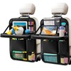 Zecirl 2Pack Car Backseat Organizer with Foldable Table Tray,6 Storage