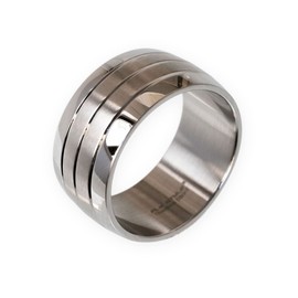 Fly Style® – Wide Band Ring 316L Stainless Steel – Classic Stainless, Stainless Steel