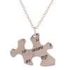 LUX ACCESSORIES 5 Puzzle Shaped Friendship Words Necklace Always Together