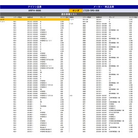 AISIN Car Air Filter ARFH-9006 Fit Vezel Freed Genuine Compatible Model Number 17220-5R0-008