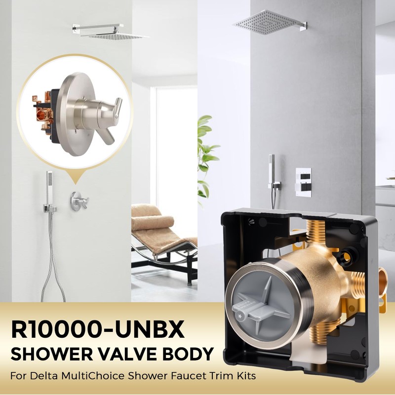 R10000-UNBX MultiChoice Universal Tub and Shower Valve Body Fit for