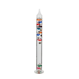 Large Glass Galileo Thermometer with 10 Multi Colored Balls with Gold Tags from 60ºF to 96ºF 20.5inch Galileo Thermometer Gorgeous Gift for Family Friends Present Home Office Indoor and Outdoor Décor