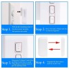 Sanjie Wireless Alert Door Chimes with 4 Sensors for Business/Home