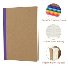 ZCZN 8 Pack Colorful Lined Notebooks Bulk, A5 Journals with 8 Colors, 60 Pages/30 Sheets, 8.3x5.5 Inch, College Ruled Paper, Travel Writing Journal Notebooks for Work,School(8 pack,8 colors-lined)