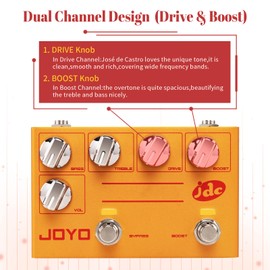 JOYO Overdrive Dual Channel Effect Pedal with Independent Foot Switch for Electric Guitar - JDC Signature (R-21)
