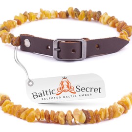 Baltic Secret Dog Amber Collar, Dog Tick Protection, Amber Collars for Dogs, Dog Fleas protection, Cat Tick Protection, 45-50