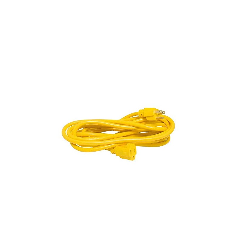 Surtek 136170 Extensión eléctrica uso rudo aterrizada color amarillo, 2.4