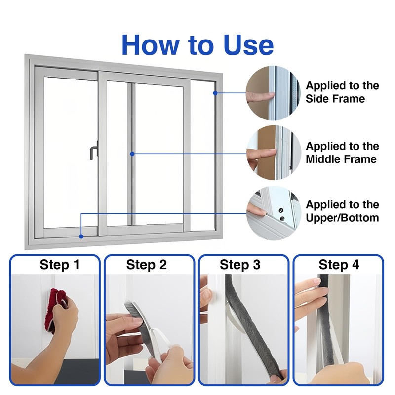 YHSISOLE Weather Stripping Door Seal -16 ft x 11/32" Pile