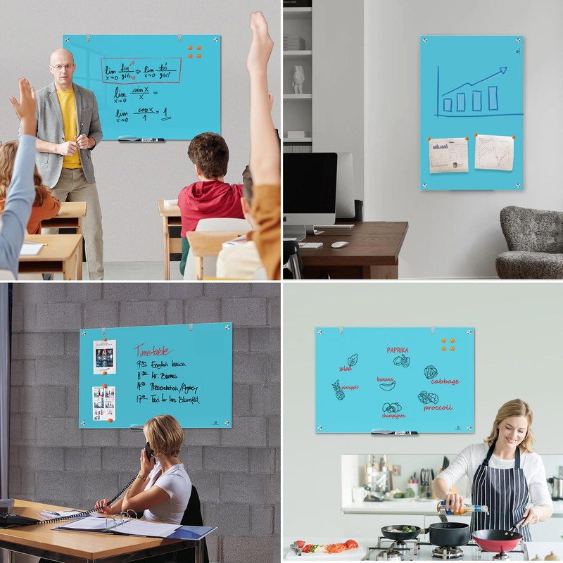 TSJ OFFICE Glass Dry-Erase Board - 36 x 24 Inches