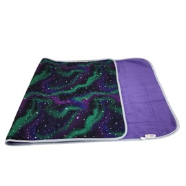 Tater Pets Guinea Pig Fleece Cage Liner - Tidy Mat - Lap Pad - Corner Pad - Absorbent - Machine Washable - for Guinea Pigs and Hedgehogs (Northern Lights, 2x5 C&C (28"x 70"))