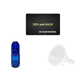 M&M Smartek Doser & Pull and Hack & Tricher for Your Snuff - Snuff - Bottle - Dispenser for on the Go (Blue/Plastic)