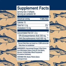 Aceite De Pescado Prenatal Wileys Finest Dha 120 Cpsulas                                                                                              