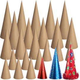 RunNico 22PCS Thick Christmas Paper Mache Cones, 3 Sizes Thick Cardboard Craft Cones, Open Bottom Cone for Christmas Tree Gnomes Decorations DIY Art Crafts