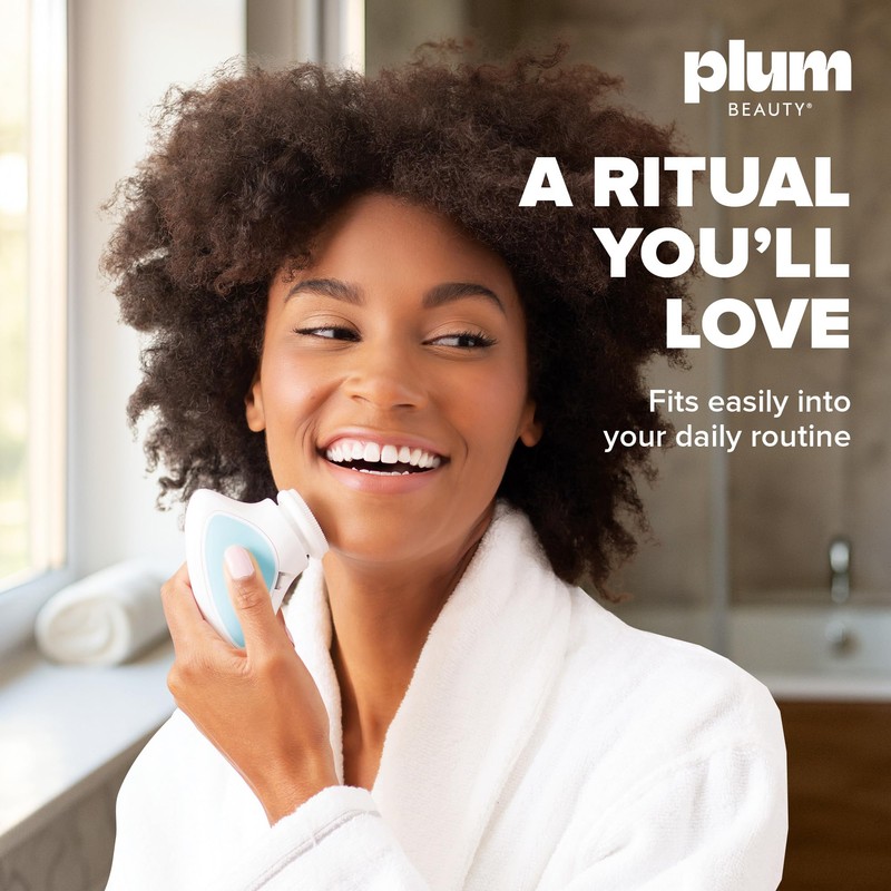 Sonic Facial Cleansing Brush – Gentle Dual-Speed Electric Exfoliator, Water-Resistant