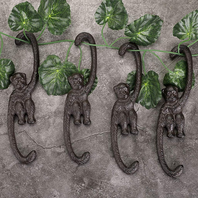 OwnMy Set of 4 Heavy Duty Cast Iron S Monkey
