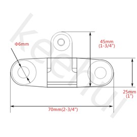 Pack of 2 Marine Grade Bimini Top 316Stainless Steel Swivel Deck Hinge with Removable Pin and Rubber Pad Deck Mount