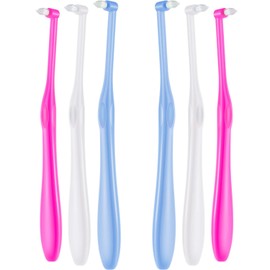 6 Stücke Tuft Zahnbürste büschelzahnbürste Getuftet Bürste End-Tuft Verjüngt Trimm Zahnbürste Weich Trimm Zahnbürste Single Kompakt Interdental Zwischenraum Bürste zur Detail Reinigung
