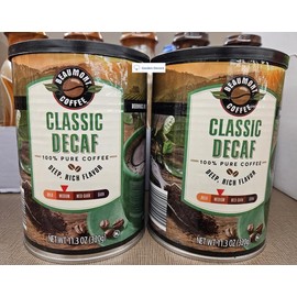 Generic Beaumont Coffee Classic Decaf 100% Pure Coffee Deep Rich Flavor 11.3oz 320g (Two Cans)