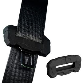 HANNHAI Car Universal Seat Belt Clips Cover,Seat Belt Buckle Protector for Car, Anti-Scratch Silicon Seat Belt Buckle Protector (Black,Small Size)