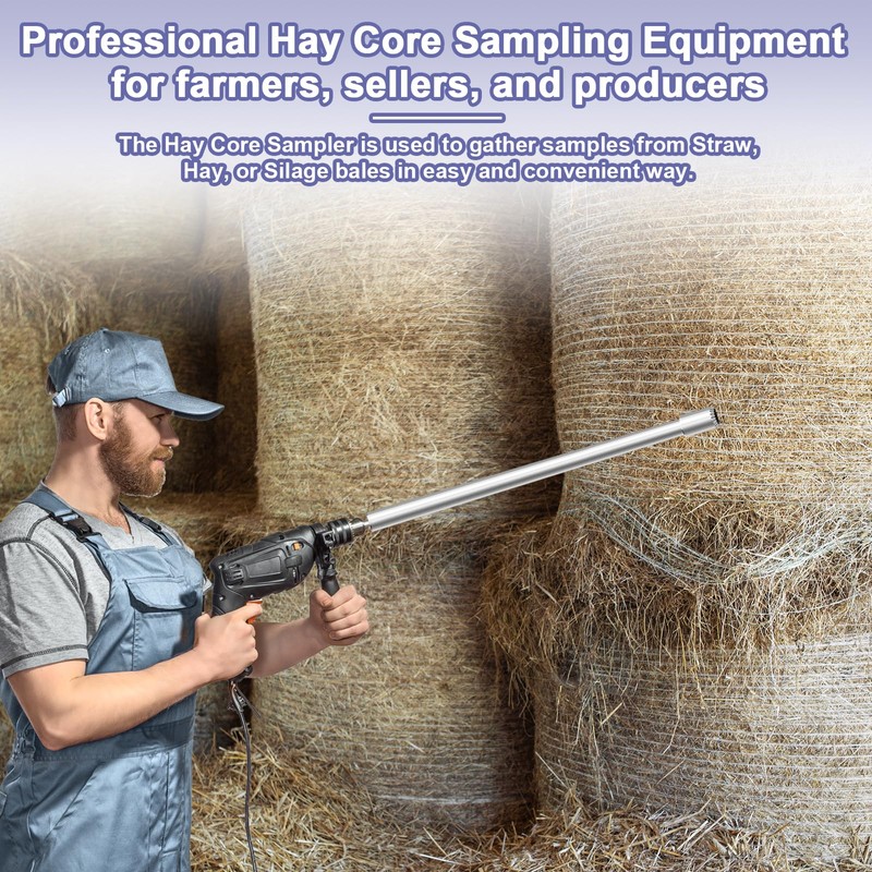 Hay Probe Bale Sampler, 26 inch Stainless Steel Hay and