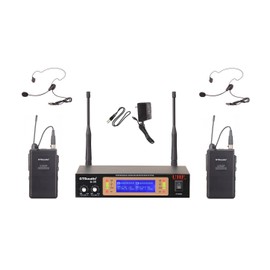 GTD Audio 2Ch UHF  Handheld Lavaliere Wireless Microphone Mic System  NEW 35LL