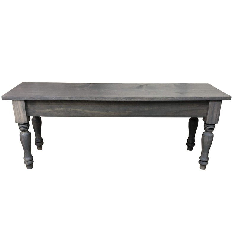 Ezekiel and Stearns Driftwood Grey English Farmhouse Bench (48)