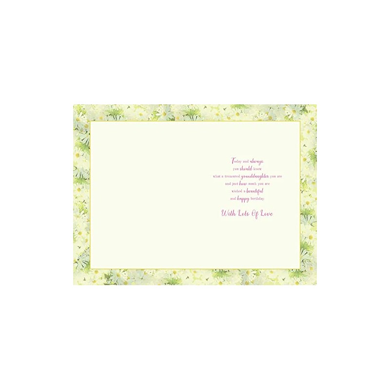 To A Wonderful Granddaughter Birthday Card - Size 6" X