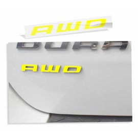 AWD Emblem Overlay Decal Sticker - 2011-2017 Durango - (Color: Bright Yellow)
