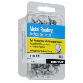The Hillman GroupThe Hillman Group 35287 Self-Piercing Sheeters Screw White 10 x 1 40-Pack