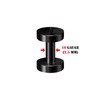 BIG GAUGES Pair of Stainless Steel 10g Gauge 2.5mm Black