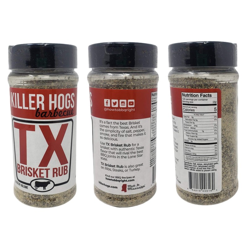 CC Goods Killer Hogs Barbecue Texas Brisket Rub - Pack
